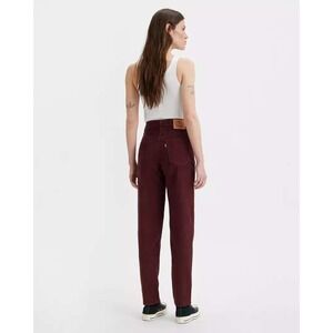 Levi Strauss Co High Waisted Mom Jean Corduroy Burgundy Size 24 Western Cold